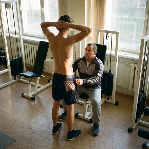 MM Spanking im Fitnessstudio: Coach versohlt jungen Mann